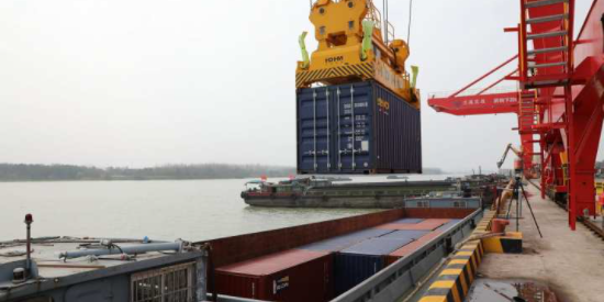 海河聯(lián)運(yùn)，浙江蘭溪到江蘇太倉集裝箱航線正式開通
