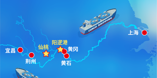 陽邏港至仙桃港集裝箱水運(yùn)新通道開通