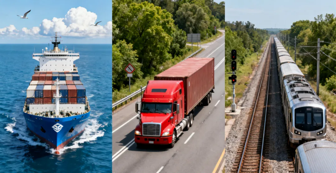 海運(yùn)與陸運(yùn)、鐵運(yùn)的成本時(shí)效對(duì)比：何種情況選擇海運(yùn)更劃算？